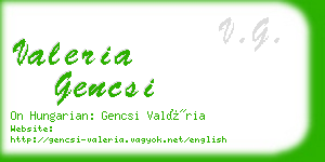 valeria gencsi business card